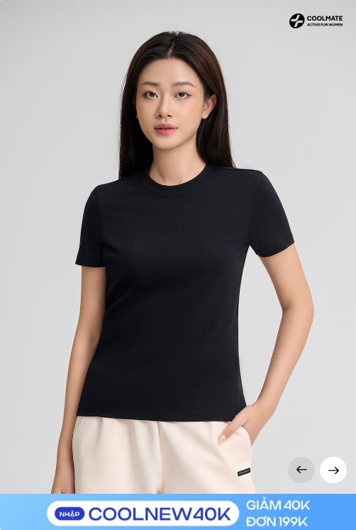 Áo Tshirt Regular nữ 100% Cotton