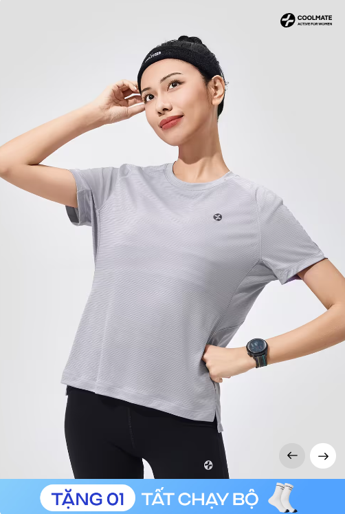 Áo thun nữ chạy bộ Core Tee Slim